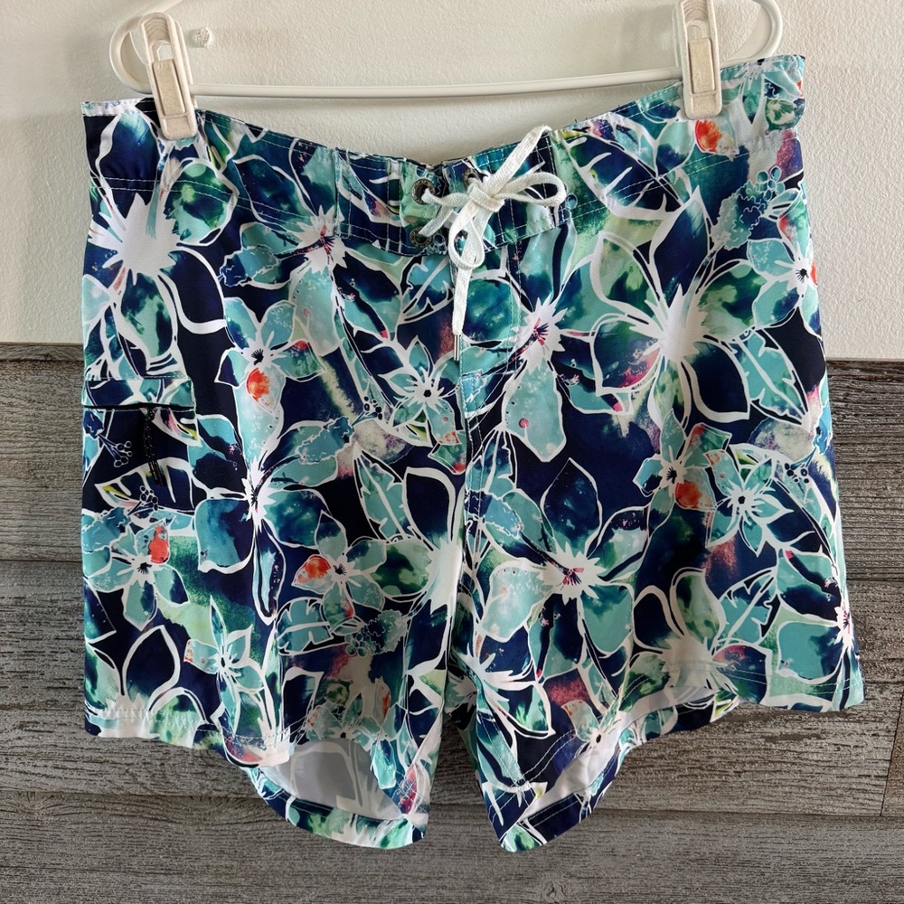 Just Bones Boardwear Tropical Floral Swim Shorts Size 38 (J1)